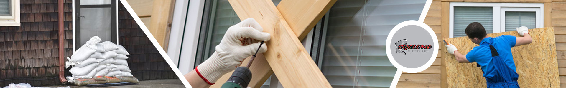 Family prepares for storm by boarding up house