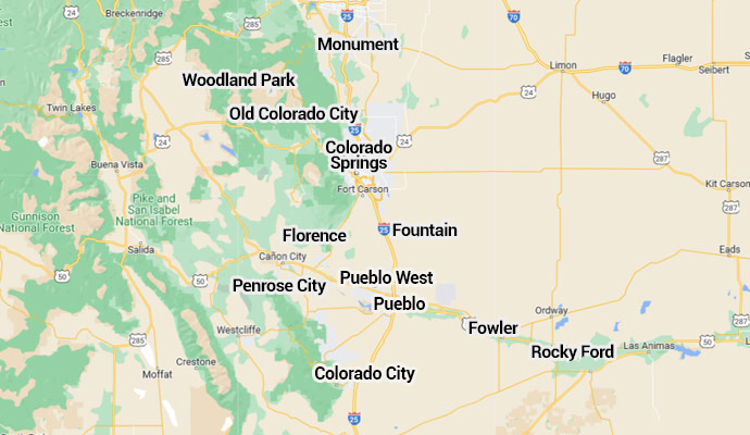 Cyclone Kleen Up Service Area Map